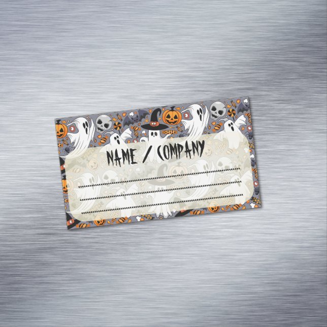 Geister Spooky und gruselige Niedliche Monster Magnetische Visitenkarte (Beispiel)