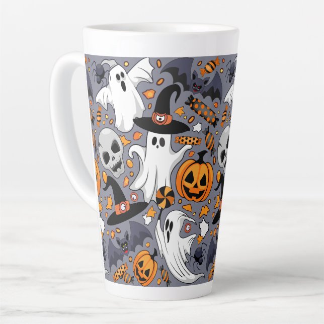 Geister Spooky und gruselige Niedliche Monster Milchtasse (Linke Ecke)