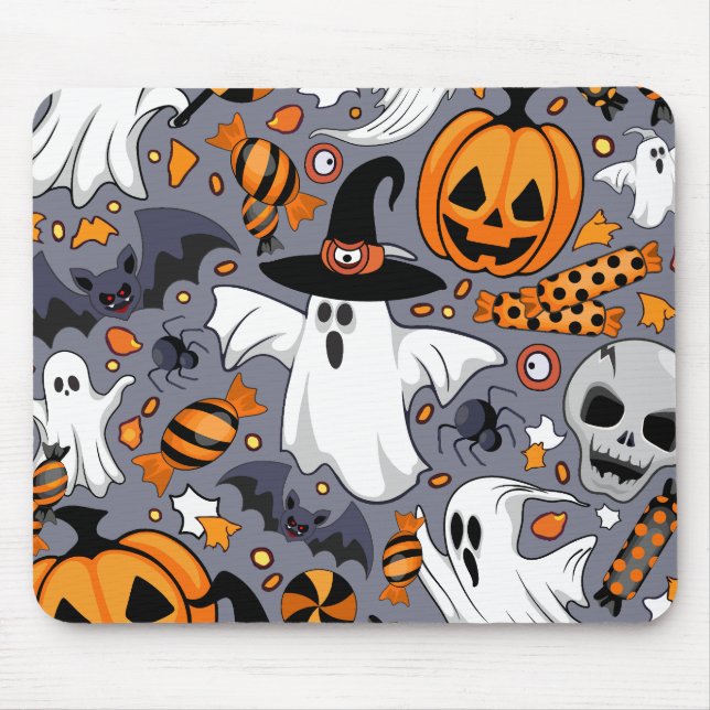 Geister Spooky und gruselige Niedliche Monster Mousepad (Vorne)