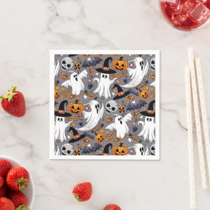 Geister Spooky und gruselige Niedliche Monster Serviette