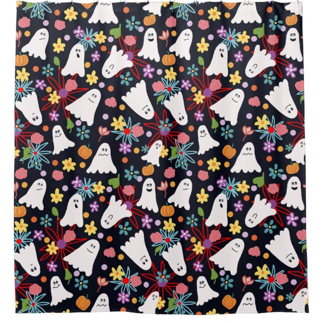 Geister und Blume Duschvorhang (Vorderseite)