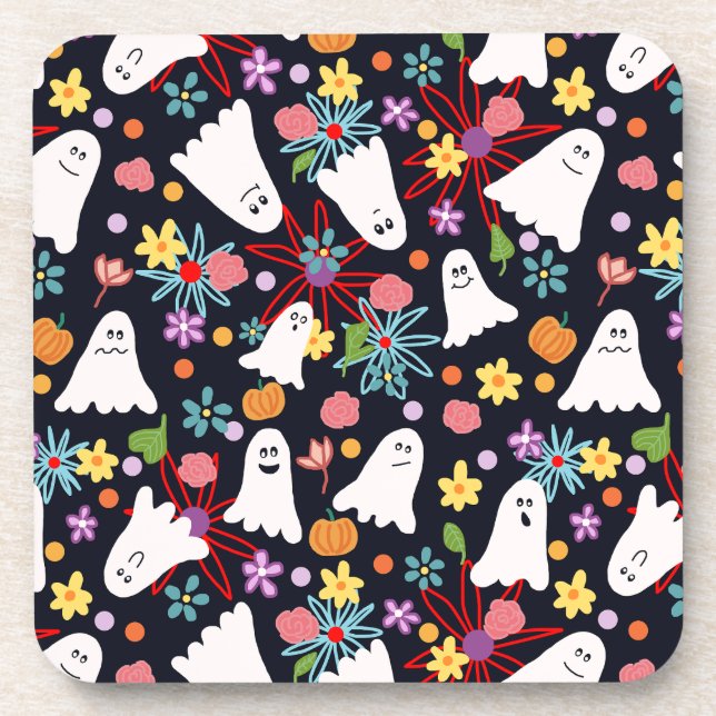 Geister und Blume Getränkeuntersetzer (Vorderseite)