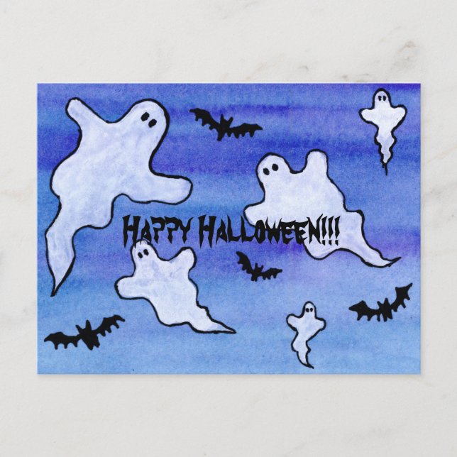 Geister und Fledermäuse Postkarte (Vorderseite)