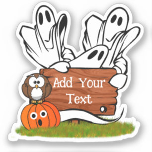 Geister und Freunde Halloween Aufkleber
