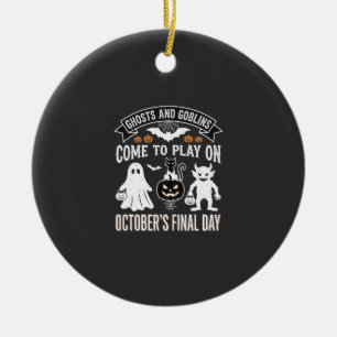 Geister und Goblins Halloween Oktober letzter Tag_ Keramik Ornament