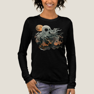 Geister- und Mond-Grafik-T-Shirt mit unheimlichem  Tri-Blend Shirt