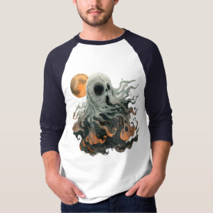 Geister- und Mond-Grafik-T-Shirt T-Shirt