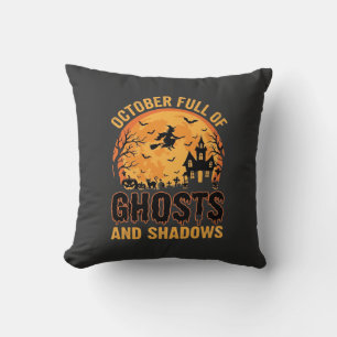 Geister und Schatten Halloween Mond Design Kissen