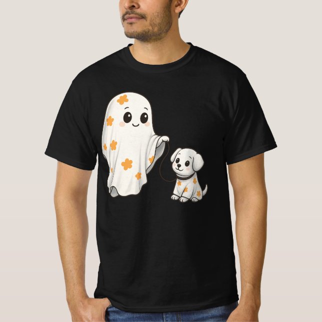 Geister- und WelpenHalloween- Matching-Ghost-Kostü T-Shirt (Vorderseite)