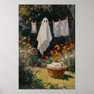 Geister-Wascherei-Druck – Frühling Zuhause, Waschk Poster