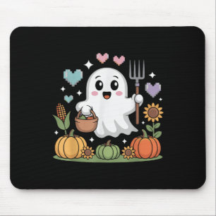 Geisterbauer erntet Gemüse Kürbisse Halloween Mousepad