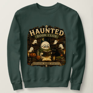 Geisterbibliothek Gespenst Lesebuch Liebhaber Hall Sweatshirt