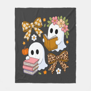 Geisterbücher Halloween Blumig Herbst Halloween Fleecedecke