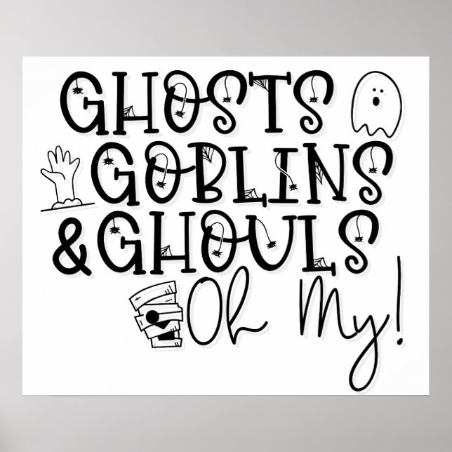 Geistergoblins ghouls oh meine Mama-Hälfte Poster (Vorne)