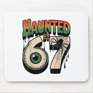 Geisterhafte 67 Meme Six Seven 6-7 Lustiger Intern Mousepad
