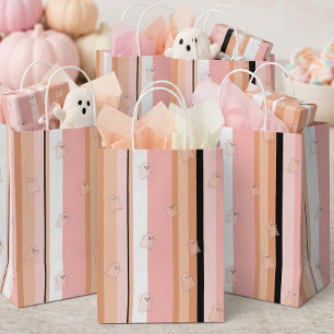 Geisterhafte Geister Pastell-Streifen-Muster ID133 Mittlere Geschenktüte