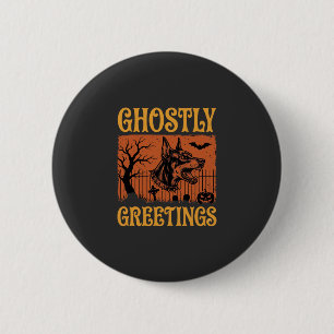 Geisterhafte Grüße Halloween Dobermann Friedhof De Button