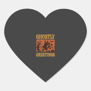Geisterhafte Grüße Halloween Dobermann Friedhof De Herz-Aufkleber