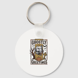 Geisterhafte Grüße Shirt Vintage Gravur Halloween Schlüsselanhänger