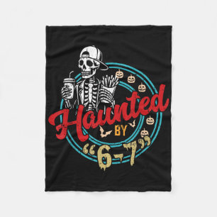 Geisterhafte Sechs Sieben 6 7 Meme 67 Skeletthand Fleecedecke