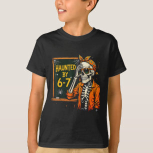 Geisterhafte Sechs Sieben 6 7 Meme 67 Skeletthand  T-Shirt