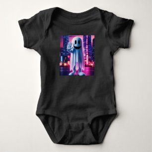Geisterhafte Welle & Stadtlichter Baby Strampler