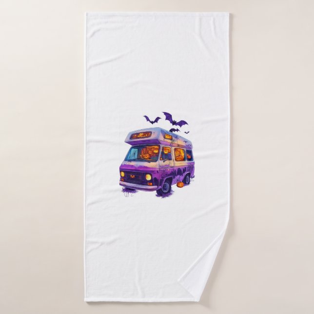 Geisterhafter Camper Van Badehandtuch (Badehandtuch)