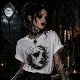Geisterhaftes gotisches Mädchen Tri-Blend Shirt