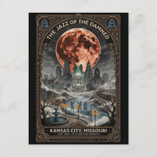 Geisterhaftes Kansas, Missouri Vintage Horror Reis Postkarte
