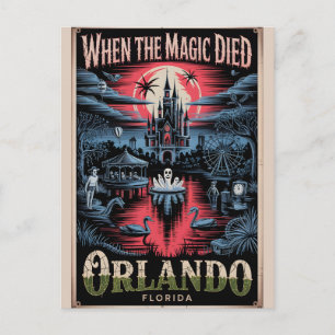 Geisterhaftes Orlando Vintage Horror Reise Postkarte