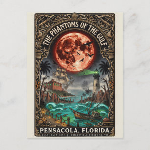 Geisterhaftes Pensacola, Florida Vintage-Horror-Re Postkarte