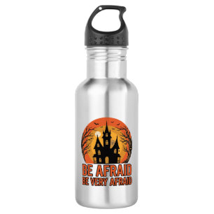 Geisterhaus Hab Angst Vintage Halloween Design_1 Edelstahlflasche