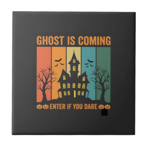 Geisterhaus Halloween Vektordesign Fliese