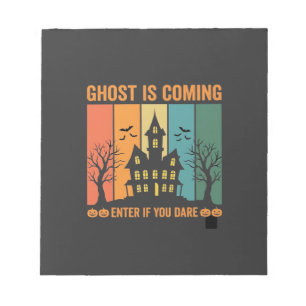 Geisterhaus Halloween Vektordesign Notizblock
