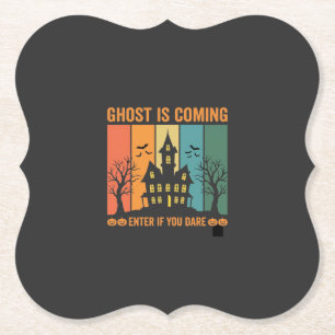 Geisterhaus Halloween-Vektorgrafik Untersetzer
