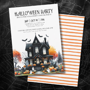 Geisterhaus-Halloweenparty Einladung