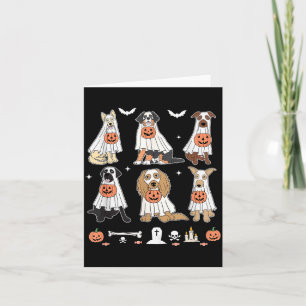 Geisterhunde Lustige Halloween-Kostüme Geist Karte