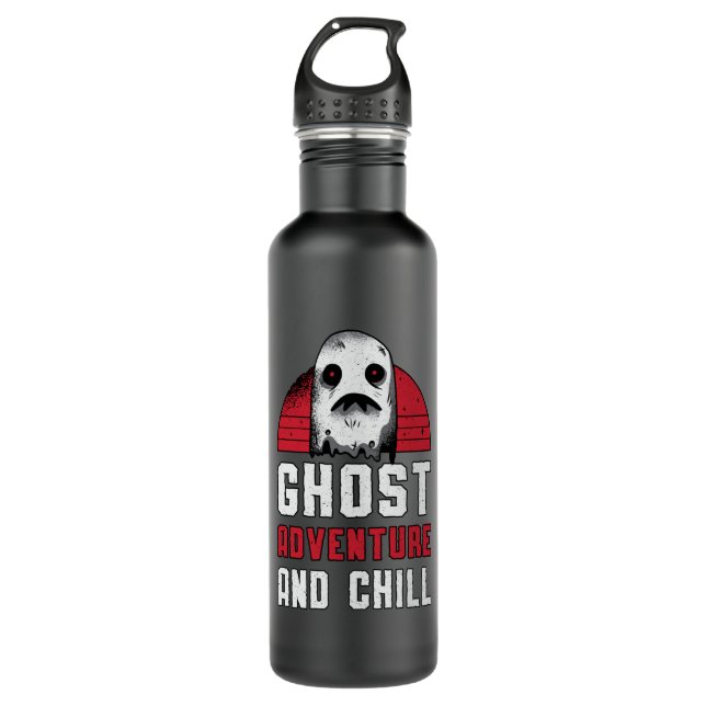 Geisterjagd Ghost Adventure und Chill Hunter Edelstahlflasche (Vorderseite)