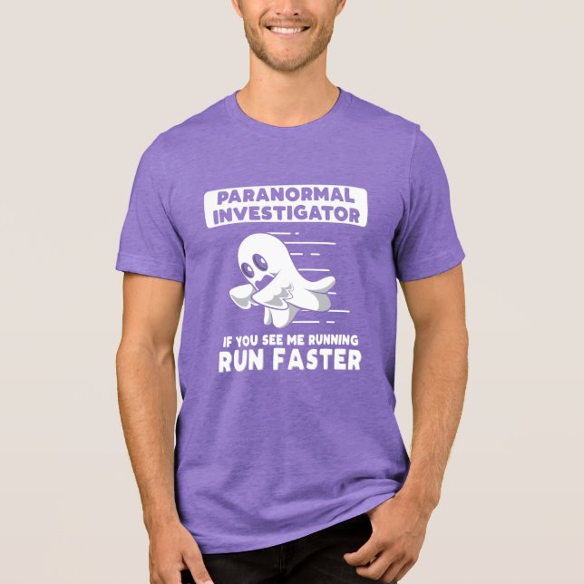 Geisterjagd Paranormaler Ermittler Matching Tri-Blend Shirt (Vorderseite)