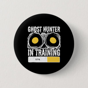 Geisterjäger im Training Halloween-Geisterjagd Button