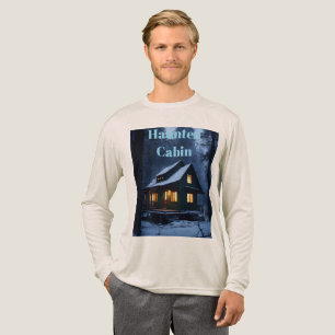 Geisterkabine im Wald bei Nacht – Dunkel und Nebli Tri-Blend Shirt