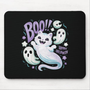Geisterkatze Boo Kitty Halloween  Mousepad