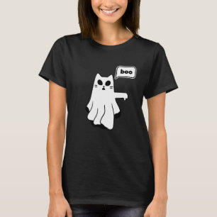 Geisterkatze der Missbilligung Buh Daumen runter T-Shirt