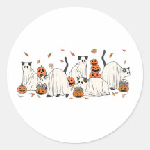Geisterkatzen Halloween-Aufkleber