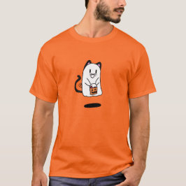 Geisterkleidung als Katze zu Halloween T-Shirt