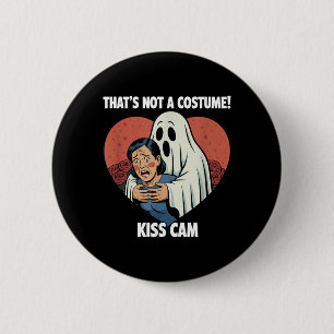 Geisterkostüm, das kein Kostüm ist Kiss Cam Lustig Button