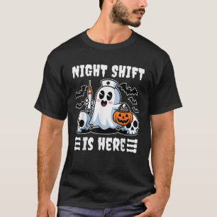 Geisterkrankenschwestern Halloween-Crew-Nachtschic T-Shirt