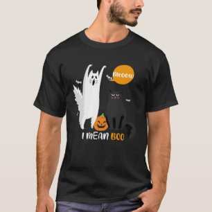 Geisterkuh Miau ich meine Boo Mond Halloween 2021 T-Shirt