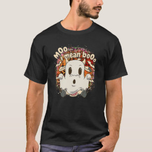Geisterkuh Muh Ich Meine Boo Halloween Abgenutzt L T-Shirt