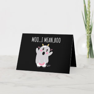 Geisterkuh Muh ich meine Boo Halloween-Geschenk Karte